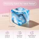8 x Ice Cube Squishy, Slow Rising Square Shape Stress Balls for Adults(Blue) | Ice Cube Fidget Toys for Adults Sensory Toy for Anxiety Relief ADHD Office School Stocking Stuffer Classroom Prizes Gifts
