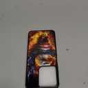 for Moto G 5G 2025 Phone Case, Tempered Glass Back and Soft TPU Dual Layer Bumper, Shockproof Full Body Protective Phone Cover for Moto G 5G 2025, American Flag Flame Eagle