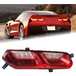 LH LED Tail light Assembly Fit for 2014 2015 2016 2017 2018 2019 Chevy Corvette C7 Red Chevrolet Rear Lamp Left Driver Side Brake Lamp With Bulbs GM2800287 84587835