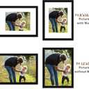 Picrit 12x16 Picture Frame Set of 12, Display 8.5x11 with Mat or 12x16 without Mat, Photo Frames for Wall Mounting Display, Black