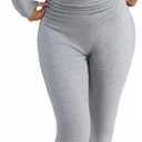 FAIRY SEASON Womens  Fold Over Yoga Flare Pants Pajamas Loungewear Pants (X-Small, Grey)