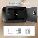 Small Safe, Locker Safes with Key and Coin Slot, Little Safes for Money, Cheap Home Safety, Small Hidden Safe, Savings Box with Key Mini Security for Home, Office, Travel, Pets0.23 Cubic