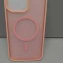 zapica Magnetic for iPhone 14 Pro Max Case, [Compatible with MagSafe] [Military Grade Drop Protection] Translucent Matte Shockproof Anti-Scratch Phone Cover, Light Pink