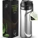 SipX Triple-Insulated Stainless Steel Water Bottle - 18oz. With Straw Lid, Reusable Insulated Water Bottle Keeps Cold For 12 Hours, Metal Water Bottle Made Of Sustainable Material For Hiking & Biking