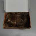 Haloo Brown Wigs with Bangs - 19 Inch Natural Wavy Synthetic Heat Resistant Medium Length Hair Wigs for Women Daily Party, Ombre Brown