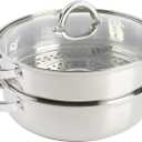 Oster Sangerfield Stainless Steel Cookware 11-Inch Everyday Pan w/Steamer and Lid
