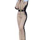 Yousify Women's Winter Onesie Ski Jumpsuits Outdoor Sports Waterproof Snowsuit Removable Faux Fur Collar Coat Jumpsuit, Small