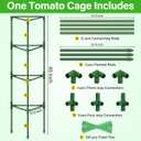 Legigo 4 Pack 65 Inch Tomato Cage for Garden, Heavy-Duty Tomato Trellis Plant Support Stakes, Adjustable Garden Trellis Plant Cage for Climbing Plants Peppers Outdoor Raised Garden Bed and Vegetables
