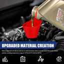 2 x Flexible Oil Funnel Reusable, Funnels for Automotive Use, Foldable Draining Tool Spill-Free, Car Accessories Multi-Purpose Rubber Oil Change Filter for Lawnmower, Truck, Motorcycle (Red)