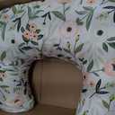 Boppy Nursing Pillow - Firm, Ergonomic U-Shaped Bottle and Breastfeeding Pillow with High Lift for Comfort and Support, Spacious Surface - Pink Garden Flowers