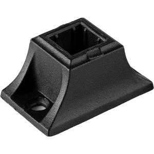 Nuvo Iron 1/2" Interior Baluster Surface Mount Straight Railing Connector (Pack of 12), Black