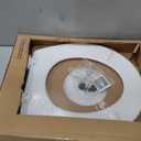 CHURCH Toilet Seat, Easy Clean Hinges Release for Deep Cleans, Durable Enameled Wood Seat, Round, White