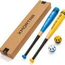 2 Plastic Baseball Bat Set for Backyard Game - 28 in / 8 oz