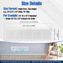 Fancat 30x6 Duct Opening | Steel Return Air Grille | Vent Cover Grill for Sidewall and Ceiling | HVAC Cold Air Intake Grille | White | Outer Dimensions: 31.75"W X 7.75"