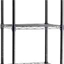 Amazon Basics 5-Shelf Tower Adjustable Storage Shelving Unit, Black, 16 D x 16 W x 54 H in