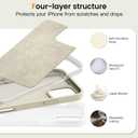 Liquid Silicone Case for iPhone 16 Pro Max with Magnetic Ring Stand, Military Grade Shockproof Protection, Anti-Scratch Microfiber Lining Covers for iPhone 16 Pro Max, White