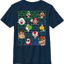 Boy's Nintendo Mario Characters Wall T-Shirt, Large