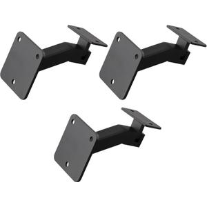 Adjustable Handrail Brackets for Indoor Stairs, Black Iron Stair Railing Support with Swivel Design for Easy-Installation, Secure Banister Fittings for Home, Office, Corridor(3PCS)