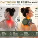 Neck Massager with Hands, Cordless Heated Shiatsu Neck & Shoulder Massager for Deep Tissue Muscle Pain Relief, Finger Kneading Back Massager, Rechargeable Gift for Men & Women