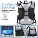 Lightweight Hydration Backpack, Running Backpack with 2L Water Bladder, Hydro Water Daypack for Cycling Hiking Rave for Men Women