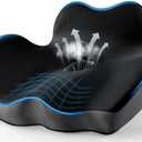 Premium Orthopedic Seat Cushion,X Large Breathable Office Chair Cushion - Enhanced Hip & Tailbone Support,Pressure Relief Sciatica & Leg Relief Let 8+ Hour Sitting Comfort, for Office/Game/Wheelchair (20*16.8*5.8)