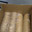 Juvale 50-Pack 12 oz To Go Soup Containers with Lids, Disposable Paper Bowls with Vented Lids, Cups for Ice Cream, Dessert, Frozen Yogurt, Oatmeal (Brown)