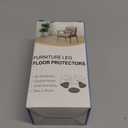 Ansible 24 Pcs Chair Leg Floor Protectors Square, Silicone Felt Furniture Leg Pads Caps Covers for Hardwood Floors (Fit:1-1/16" to 1-5/8") (Clear)