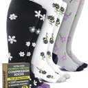STEPWELL Extra Wide Bamboo Viscose Compression Socks (8-15mmHg) - 3-Pack