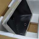DeerValley Black Undermount Bathroom Sink 18'' x 13'' Rectangular Ceramic Bathroom Wash Basin with Overflow Hole DV-1U306B