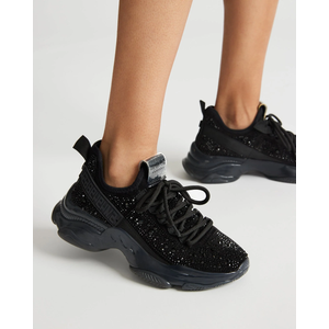 Steve Madden Women's Maxima Sneaker 9.5 (Black)