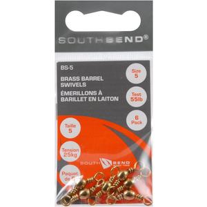 SouthBend Brass Barrel BS-5 Fishing Swivel Size 5/Twisted Wire Eyes 6 pcs 3 packs