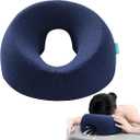 Face Down Pillow, Massage Headrest for Bed, Massage Face Cradle for Bed, BBL Pillow After Surgery Post Eye Surgery Vitrectomy Recovery (Navy Pro)