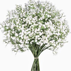 Babys Breath Artificial Flowers,12 Pcs Gypsophila Real Touch Flowers for Wedding Party Home Garden Decoration (12pcs, White)