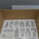 36Pcs Bud Vases Set Small Vintage Glass Bottles Clear Bud Vases in Bulk Multiple Shape Cute Glass Vases for Rustic Wedding Centerpieces Table Decorations and Home Decor(Clear)