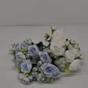 Geosar 8 Bundles Artificial Peonies Silk Flowers Fake Peony Bouquet Faux Peonies Flowers Bulk for Decoration Vase Florals Arrangements Wedding Home Party Table (Blue,White)