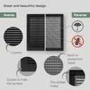 Vent Systems 10" x 10" Inch (Opening Dimensions) Plastic Black Soffit Vent Cover - Flat Square Air Vent Grille - Air Vent Deflector - HVAC 12" x 12" Inch (Overall Dimensions)