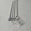 Curtain Rods for Windows 30-62 Inch, 5/8" White, Stainless Steel Small Curtain Rods for Bedroom, Living Room, Kitchen, Farmhouse, Outdoor