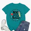 100 Days of School Shirts for Women Teacher School Days T-Shirt Happy 100th Day Teachers Tee Tops XL