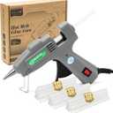 SHJADE Mini Hot Glue Gun Kit with 30 Glue Sticks - Fast Preheating Hot Melt Gun, High Temp for School Crafts DIY Arts and Quick Home Repairs(Grey),  30 Pieces