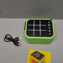 Focfundier Rechargeable Tic Tac Toe Game Box, Upgraded 5 Fun Brain and Memory Games, Compact Handheld Game Console, Portable Puzzle Travel Game Ideal Gifts for All Ages 3+ (Green)