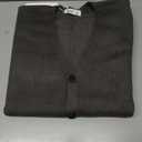 New Sweater V-Neck Solid Color Cardigan Sweater Men's Lazy Style Jacket Clip (Gray, XL)