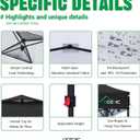 10x10 Pop Up Canopy Tent,300D Silver-Coating Top,Pop Up Canopy Tent Instant Portable Shelter with 1-Button Push and Wheel Carry Bag, 8 Stakes and 4 Upgrade Heavy Duty Canopy Weights (Black)