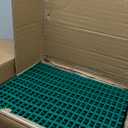 jxgzyy 24 PCS Basketball Court Tiles, 5/8 Inch Thick Interlocking Sport Outdoor Floor Tiles, Non Slip PP Drainage Mat for Tennis Court Drain Deck Pool Patio Shower Kitchen Garage Poach (Green)