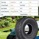 Lawn Mower Tires 20x8.00-8 4PR Tubeless Turf Tires Set of 2 for Riding Mower Garden Tractor Golf Cart, Tires Only Wheel Not Included