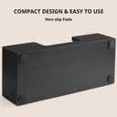 Paper Towel Dispenser Countertop, Wooden Folded Paper Hand Towel Holder for Guest Bathroom, Commercial Tabletop Tissue Dispenser Tray for Multifold C-Fold, Z-Fold, Trifold, Black