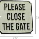 Homart Cast Iron Please Close The Gate Sign