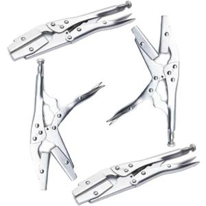 10-Inch Radiator Hose Clamp Pliers Set 4-Pack, Heavy Duty Self-Locking Pinch Off Tool for Automobile Radiator Pipes, Fuel Hoses, Water & Vacuum Lines