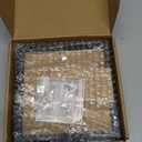 Hongkee 6x6 Black Picture Frames set of 3, Made of Wooden and Real Glass Square Photo frame - Displays 4x4 Picture With Mat or 6 x 6 Without Mat, Desktop & Wall Collage Frame set