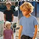 LessonZoo 5 Pcs Boys Basic T Shirts, 5-Color, 7-8 Years