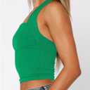 TiulZial Women Sexy Halter Neck Backless Tank Top Open Back Sleeveless Slim Fit Y2k Summer Tops (Green, L)